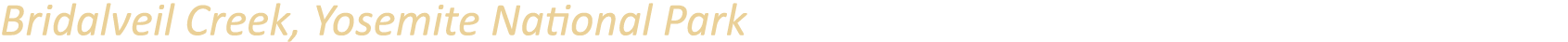 Bridalveil Creek, Yosemite National Park
