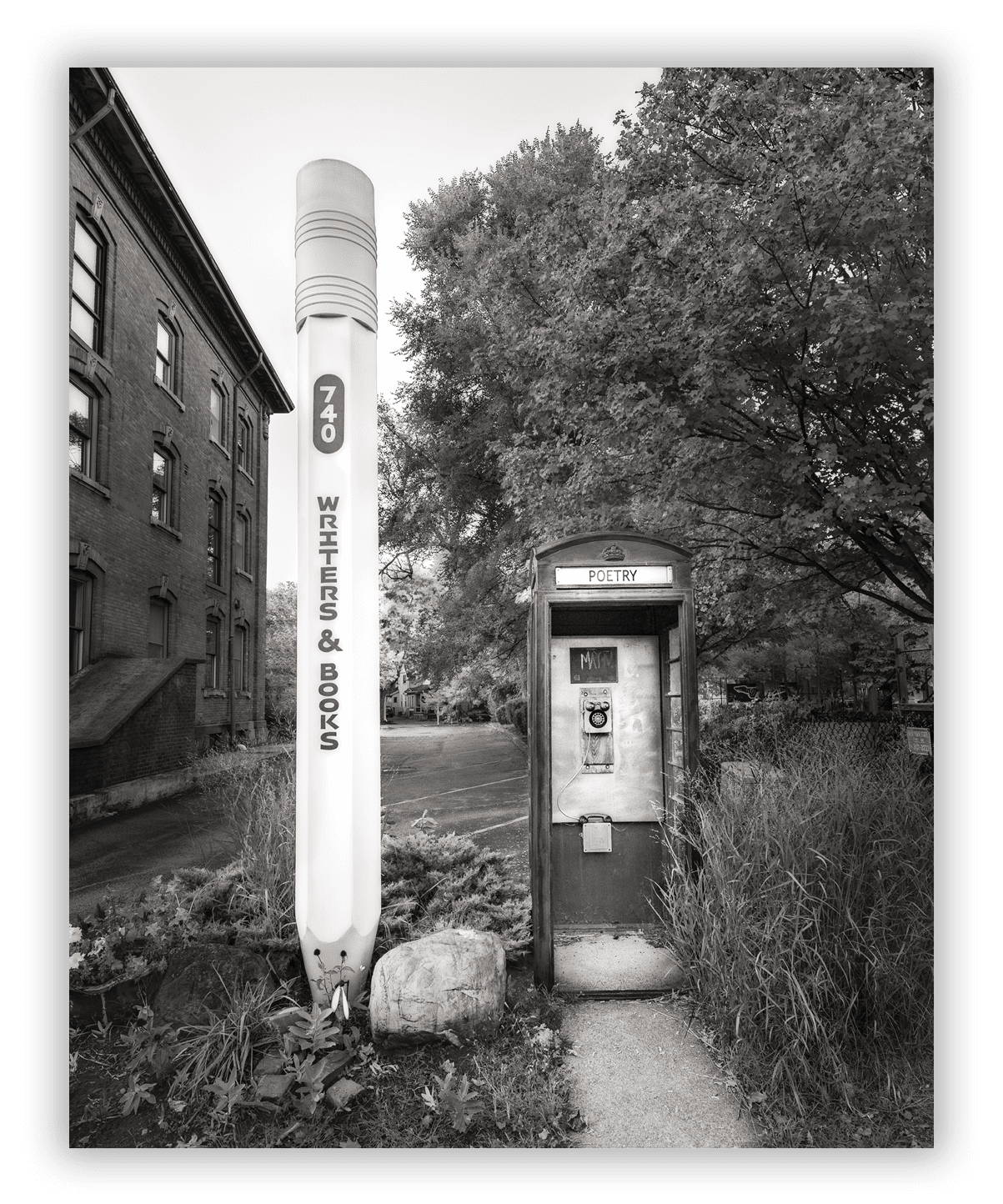 Big Pencil and Phone Booth, Rochester, New York